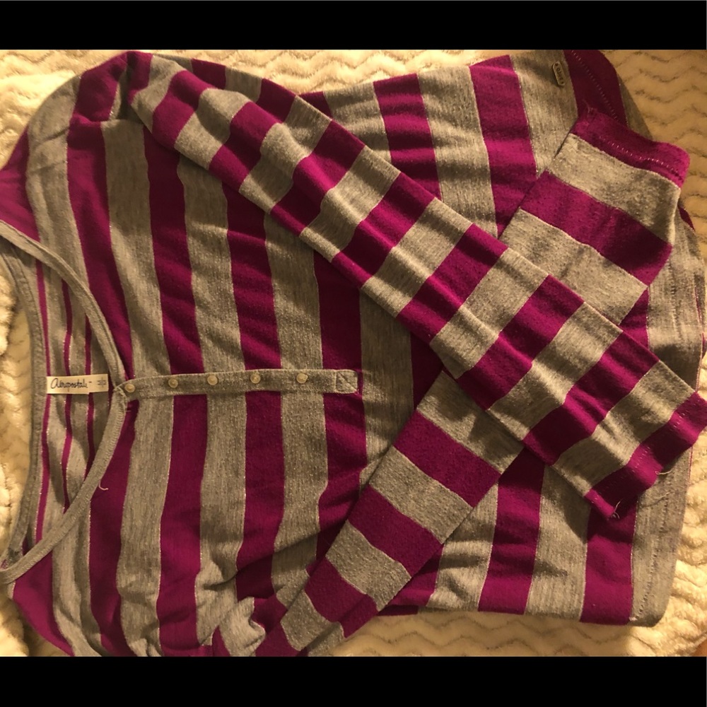 Aeropostale purple and grey shirt medium